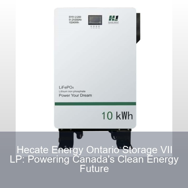 Hecate Energy Ontario Storage VII LP: Powering Canada's Clean Energy Future